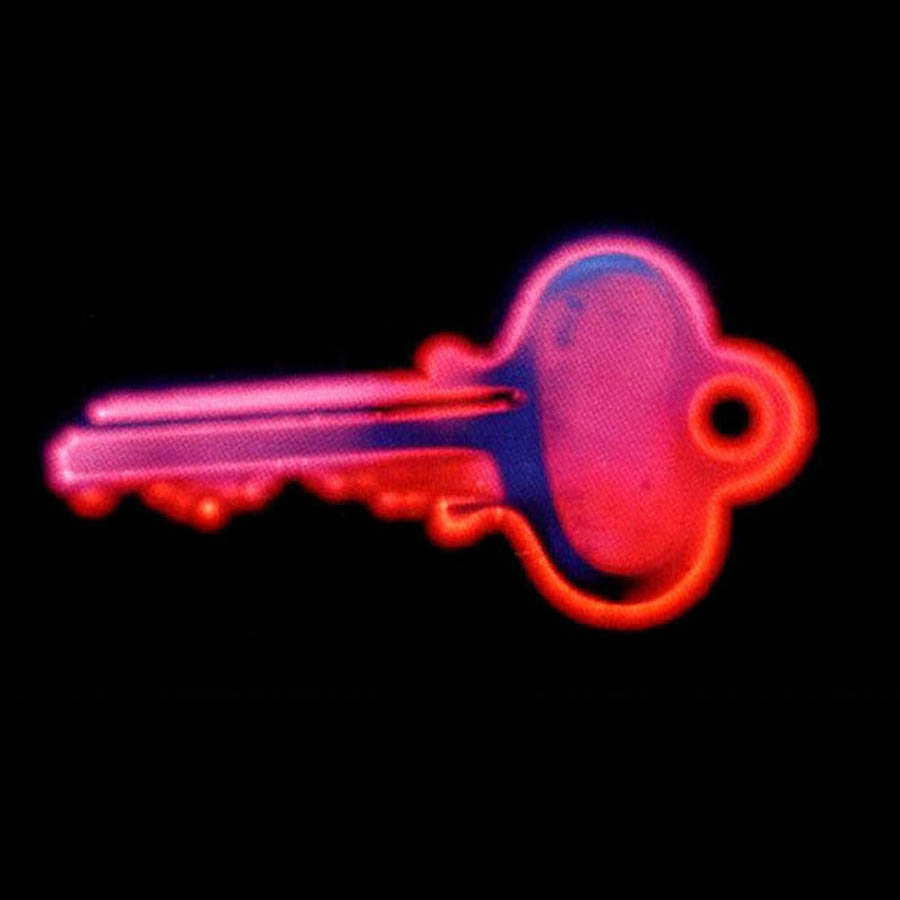 Kirlian photograph of a quarter – purple corona